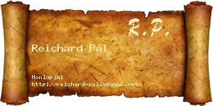 Reichard Pál névjegykártya
